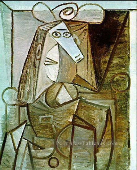 Femme assise 1938 cubiste Pablo Picasso Peintures à l'huile